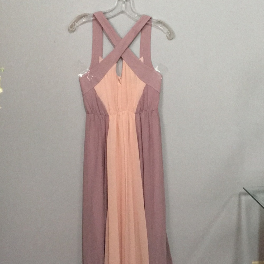 Blush & Lavendar Breathtaking Detailed Maxi Dress